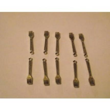 Lot de 10 fourchettes de 2,5 cm pour création bijoux