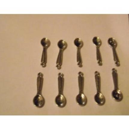 Lot de 10 petites cuillères de 2,5 cm pour création bijoux
