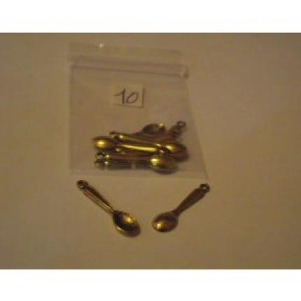 Lot de 10 petite cuillères bronze