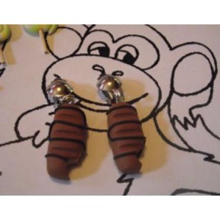 Boucle d oreille a clip barre chocolatée