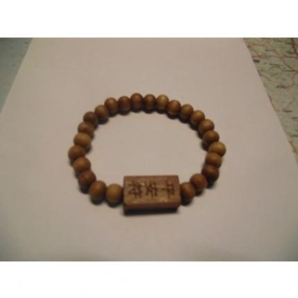 Bracelet perle en bois -bouddha