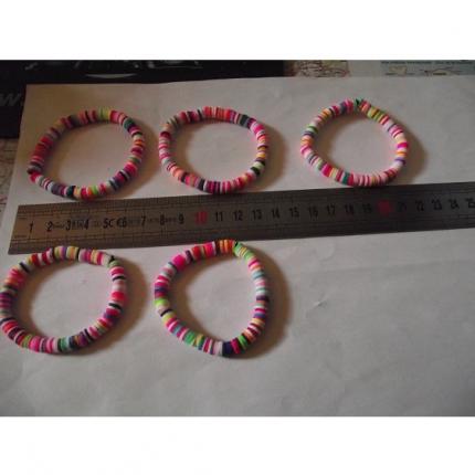 Bracelet -petit bonbon -multicolore -en perle fimo